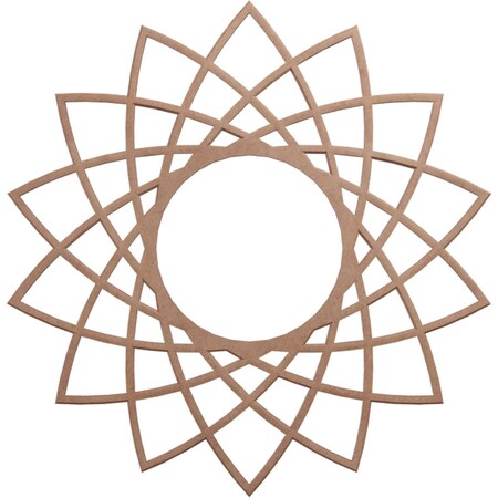 Ekena Millwork Eleanor Wood Fretwork Pierced Ceiling Medallion, Wood (Paint Grade), 18"OD x 6 7/8"ID x 3/8"T CMWP18X18X0375EAMF